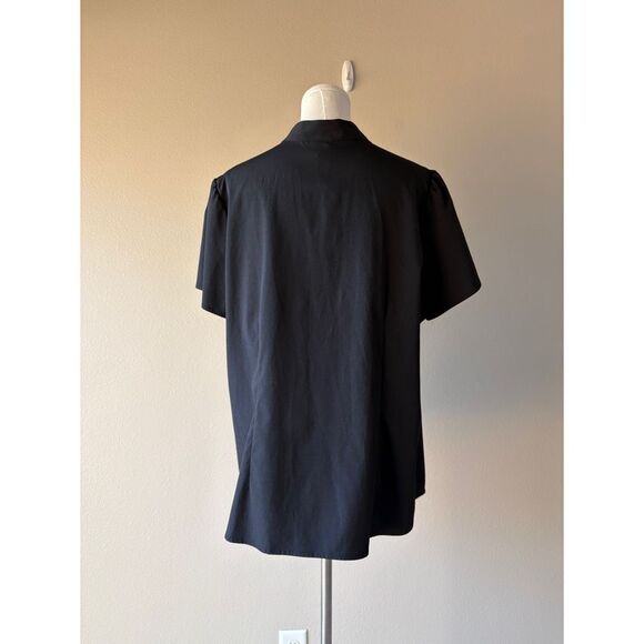 style & co plus stretchy button front short sleeve - Picture 4 of 8